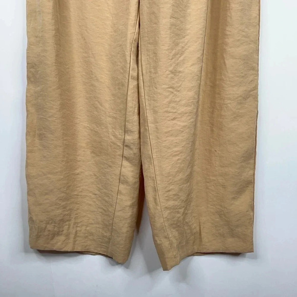 Madewell Tailored Tapered Pant Beige Tan High Rise Softdrape Elastic Waist 12 - Picture 4 of 12